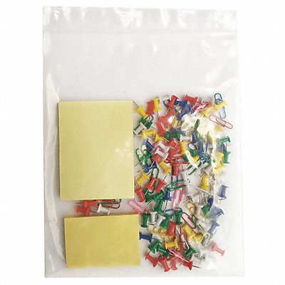 GRAINGER 5CNJ3 Reclosable Poly Bag Standard PK1000