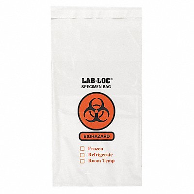 GRAINGER 3CUF2 Transfer Bag 10inL 6 in W CLR PK1000