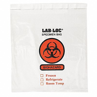 GRAINGER 3CUF3 Transfer Bag 10in L 10in W CLR PK1000
