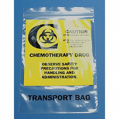 GRAINGER 3CUF4 Chemo Waste Bags 1/2 gal Clear PK1000