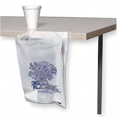 GRAINGER 3CUF9 Hangable Garbage Bags 1/2 gal White PK2000