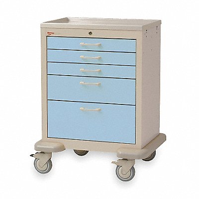 METRO MBX3110TLSB Medical Cart Steel/Polymer Taupe/Blue