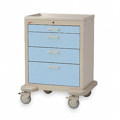 METRO MBX1210TLSB Medical Cart Steel/Polymer Taupe/Blue
