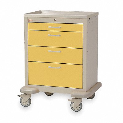 METRO MBX1210TLYE Medical Cart Steel/Polymer Taupe/Yellow