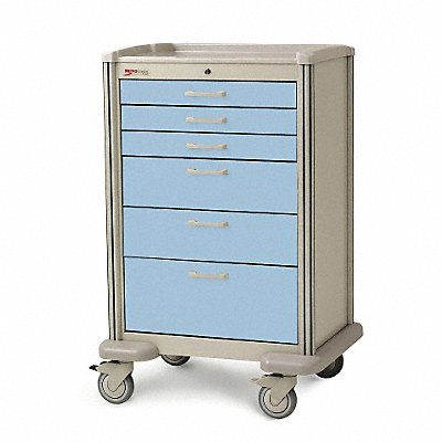 METRO MBX4101TLSB Medical Cart Steel/Polymer Taupe/Blue
