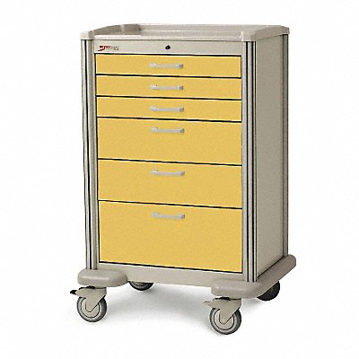 METRO MBX4101TLYE Medical Cart Steel/Polymer Taupe/Yellow