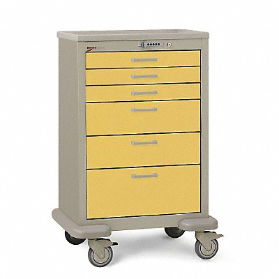 METRO MBX3210TLYE MedicalCart Steel/Polymer Taupe/Yellow