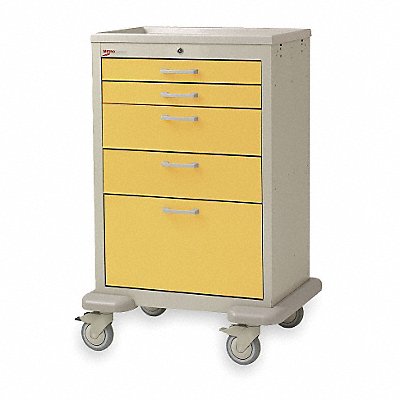 METRO MBX2201TLYE Medical Cart Steel/Polymer Taupe/Yellow