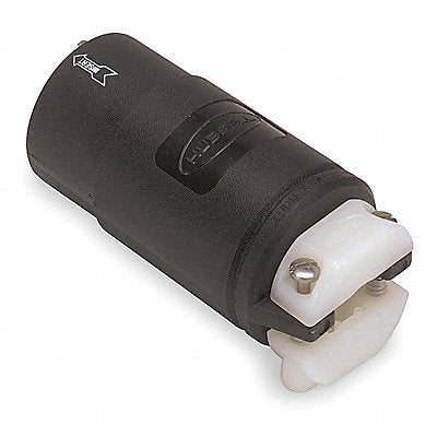 HUBBELL HBL23002GB LckCon Straight 20 A Black Nyl Non-NEMA