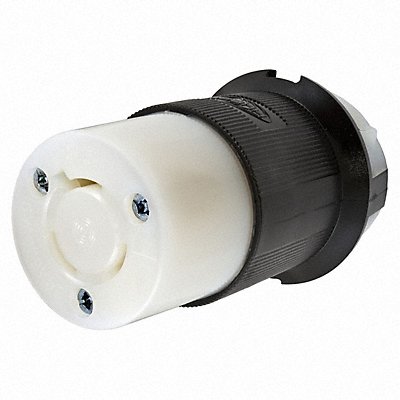 HUBBELL HBL2353 LckCon Strt 20 A Black White Nyl L9-20R