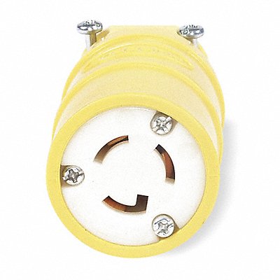 HUBBELL HBL2547 LckCon Straight 15 A Yellow Nylon L5-15R