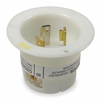 HUBBELL HBL2615 Flg LckInl 30 A White L5-30P Nylon