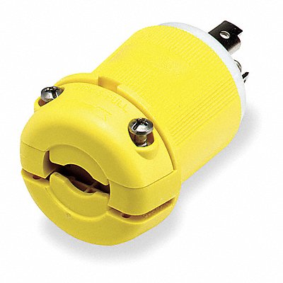 HUBBELL HBL26CM11 LckPlg Straight 30 A Yellow Nylon 3Blds
