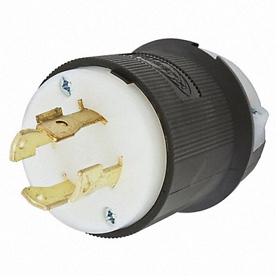HUBBELL HBL2741 LckPlg Strt 30 A Blk White Nylon 4Blds