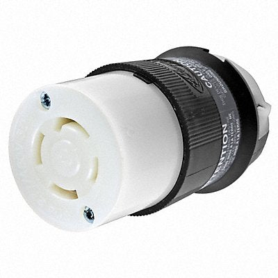 HUBBELL HBL2763 LckCon Strt 30 A Blk White Nyl L19-30R