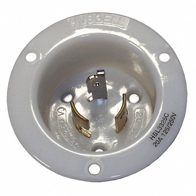 HUBBELL HBL3325C Locking Flanged Inlet 250V 20A 3P 3W