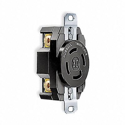 HUBBELL HBL3430 Lck Recept 30 A Blk Nylon NoNEMA 1Gng