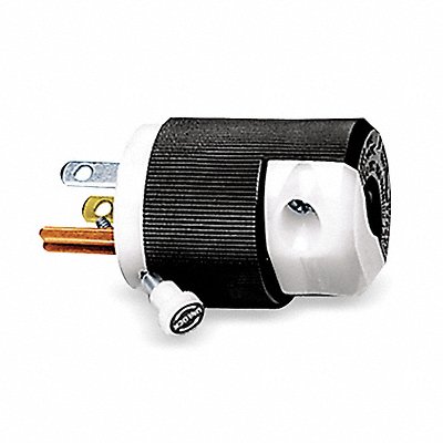 HUBBELL HBL5280C Strt Plg Blk Wht 15 A Stnd 5-15P