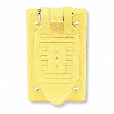HUBBELL WIRING DEVICE-KELLEMS HBL52CM21 Weatherproof Cover Vertical Yellow