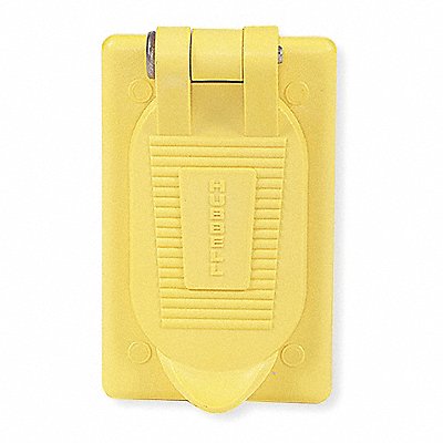 HUBBELL WIRING DEVICE-KELLEMS HBL52CM22 Weatherproof Cover Vertical Yellow