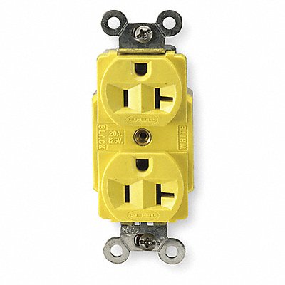 HUBBELL HBL53CM62 Receptacle Duplex 20A 5-20R 125V Yellow
