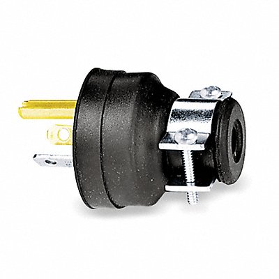 HUBBELL HBL5929 Straight Blade Plug Blk 15 A Stnd 7-15P