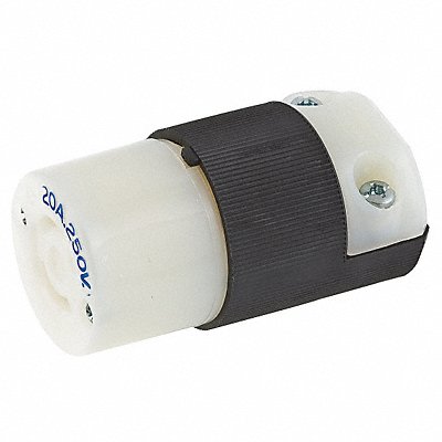 HUBBELL HBL7101C LckCon Strt 20 A Black White Nyl L2-20R