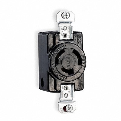 HUBBELL HBL7310BG Lck Recept 20 A Blk Nylon NoNEMA 1Gng