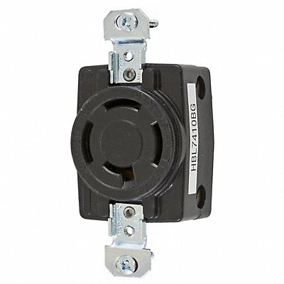HUBBELL HBL7410BG Lck Recept 20 A Blk Nylon NoNEMA 1Gng