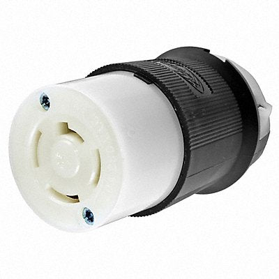 HUBBELL HBL7413GCB LckCon Strt 20 A Blk White Nyl Non-NEMA