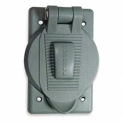 HUBBELL WIRING DEVICE-KELLEMS HBL7424WO Weatherproof Cover Thermoplastic Grey