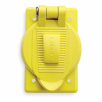 HUBBELL WIRING DEVICE-KELLEMS HBL74CM25WOA Weatherproof Cover Vertical Yellow