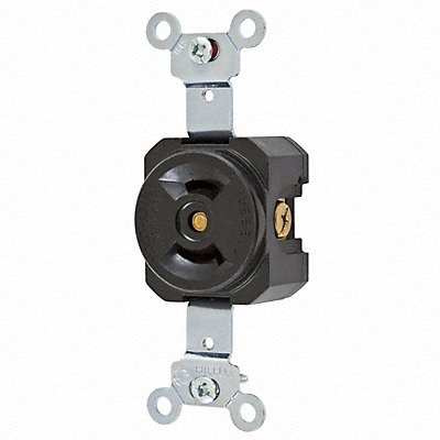 HUBBELL HBL7535 Lck Recept 15 A Blk Thrmpl L1-15R 1Gng