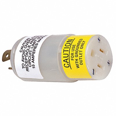HUBBELL 9053A Plug Config Adaptor Wht Non-NEMA 1875W