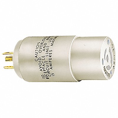 HUBBELL 9054A Plug Config Adaptor Wht 5-15P 1875W