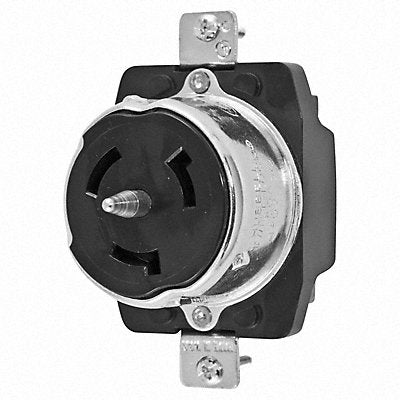 HUBBELL CS8169 Lck Recept 50 A Blk Phenolic NoNEMA 1Gng