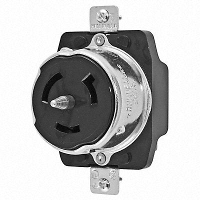 HUBBELL CS8269 Lck Recept 50 A Blk Phenolic NoNEMA 1Gng