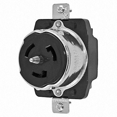 HUBBELL CS8369 Lck Recept 50 A Blk Phenolic NoNEMA 1Gng