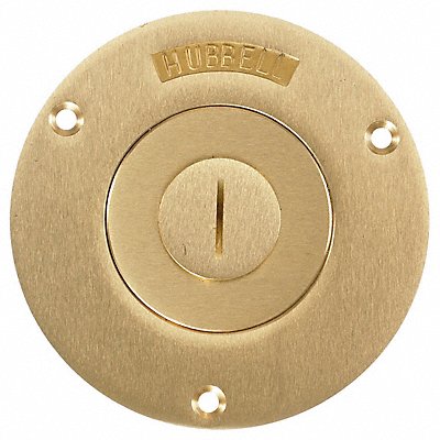 HUBBELL WIRING DEVICE-KELLEMS S2525 Floor Box Cover Round 1-Gang 1/2 in.