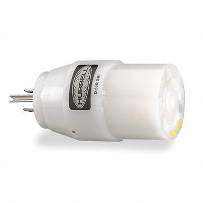 HUBBELL HBL21CM28 Plug Config Adaptor Wht 5-15P 2500W