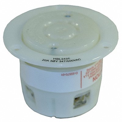 HUBBELL HBL2466 Flanged Locking Receptacle Industrial 20
