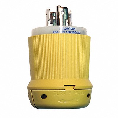 HUBBELL HBL25CM11 Plug 120/208VAC 20A L21-20P 4P 5W 3PH