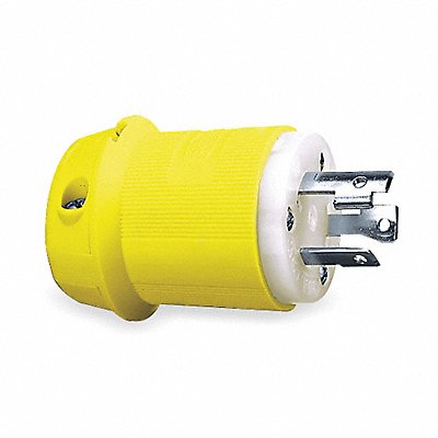 HUBBELL HBL26CM21 LckPlg Straight 30 A Yellow Nylon 3Blds