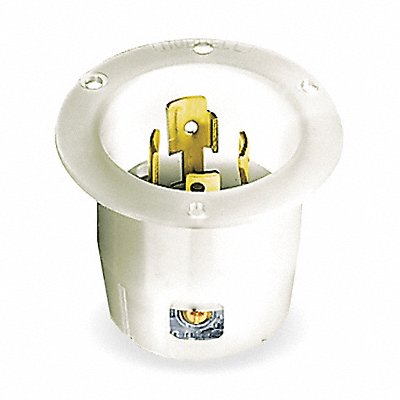 HUBBELL HBL2755 Flg LckInl 30 A White L18-30P Nylon