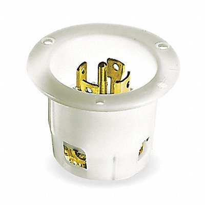 HUBBELL HBL2825 Flg LckInl 30 A White L22-30P Nylon
