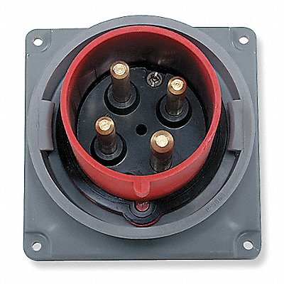 HUBBELL HBL420B7W WT Pin and Sleeve Inlet Red 3P 4W 20 A