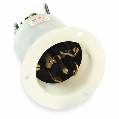 HUBBELL HBL45985CL Flanged Locking Inlet Black