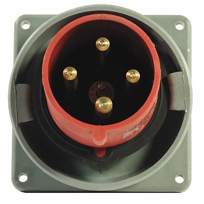 HUBBELL HBL460B6W IEC Pin and Sleeve Inlet 63A 380-415V