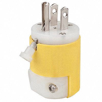 HUBBELL HBL52CM80C Straight Blade Plug 15A 5-15P Yellow