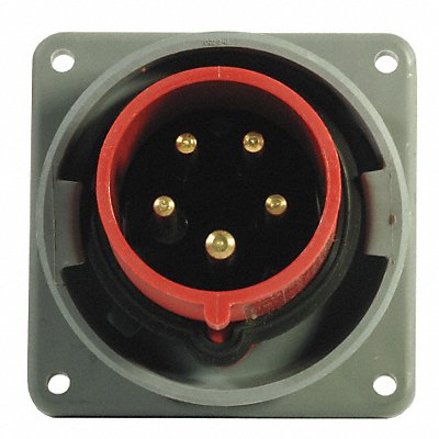 HUBBELL HBL560B6W IEC Pin and Sleeve Inlet 63A 220-240V